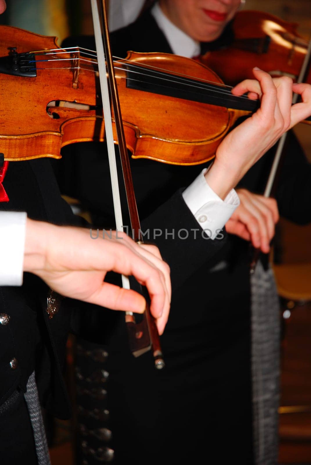 Playing the violin