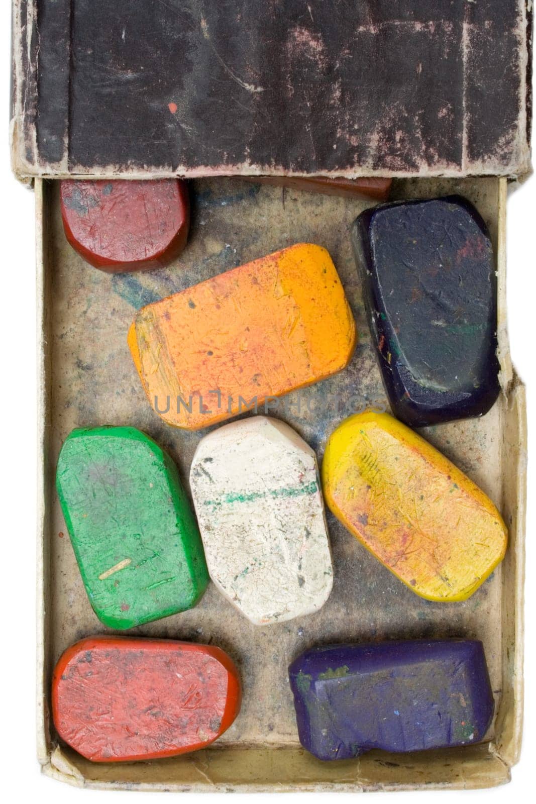 Old wax crayons
