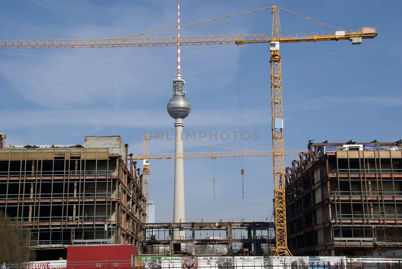 Demolition of the Palace of the Republic in Berlin with a view of the TV tower * very recent photo from March 2007 * Demolition has been going on forever ***