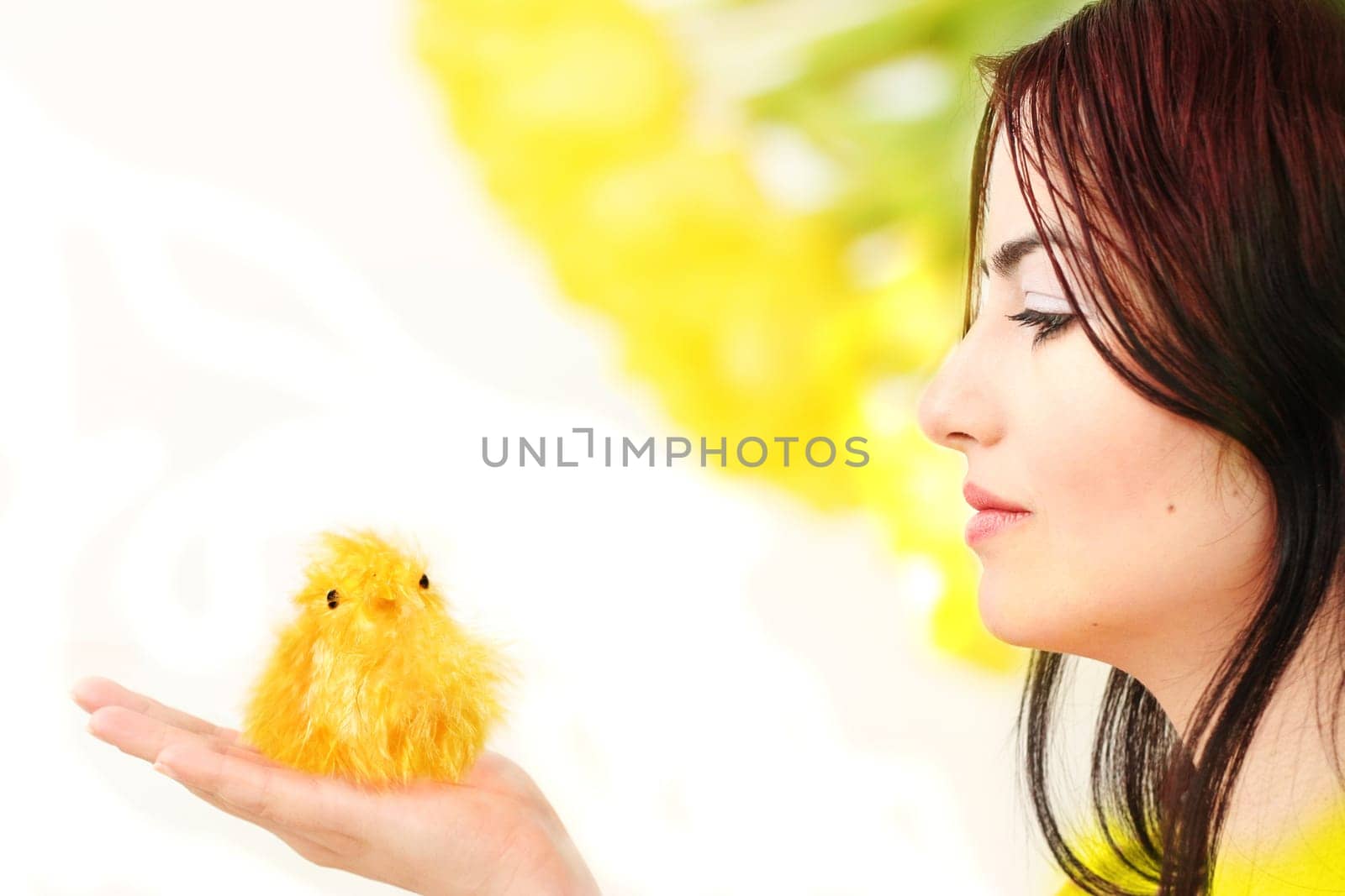 Easter underground with chicks