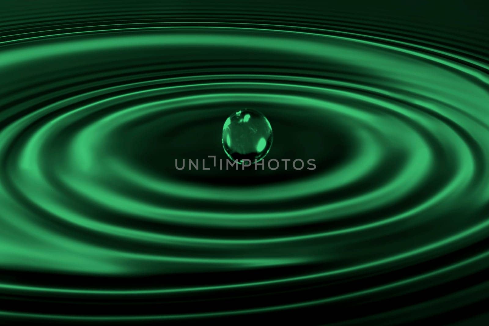 Water drops - Blub dark green