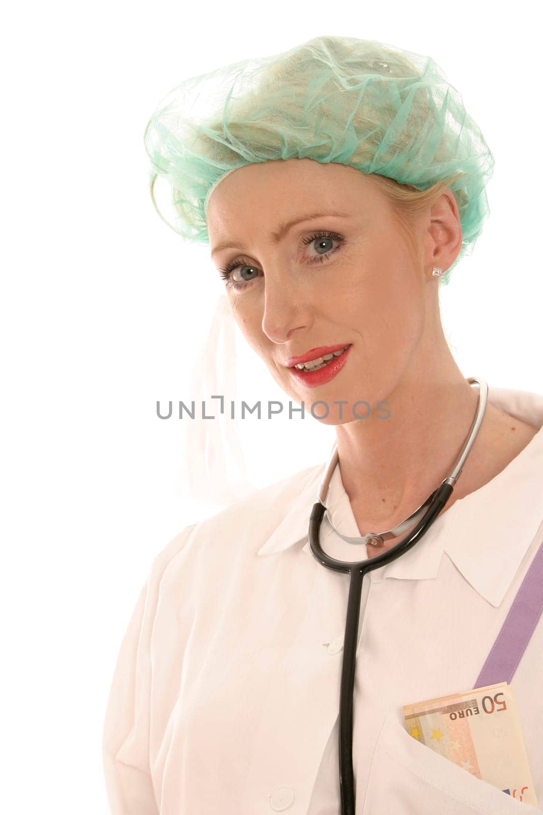 Nurse with 50 euro bill