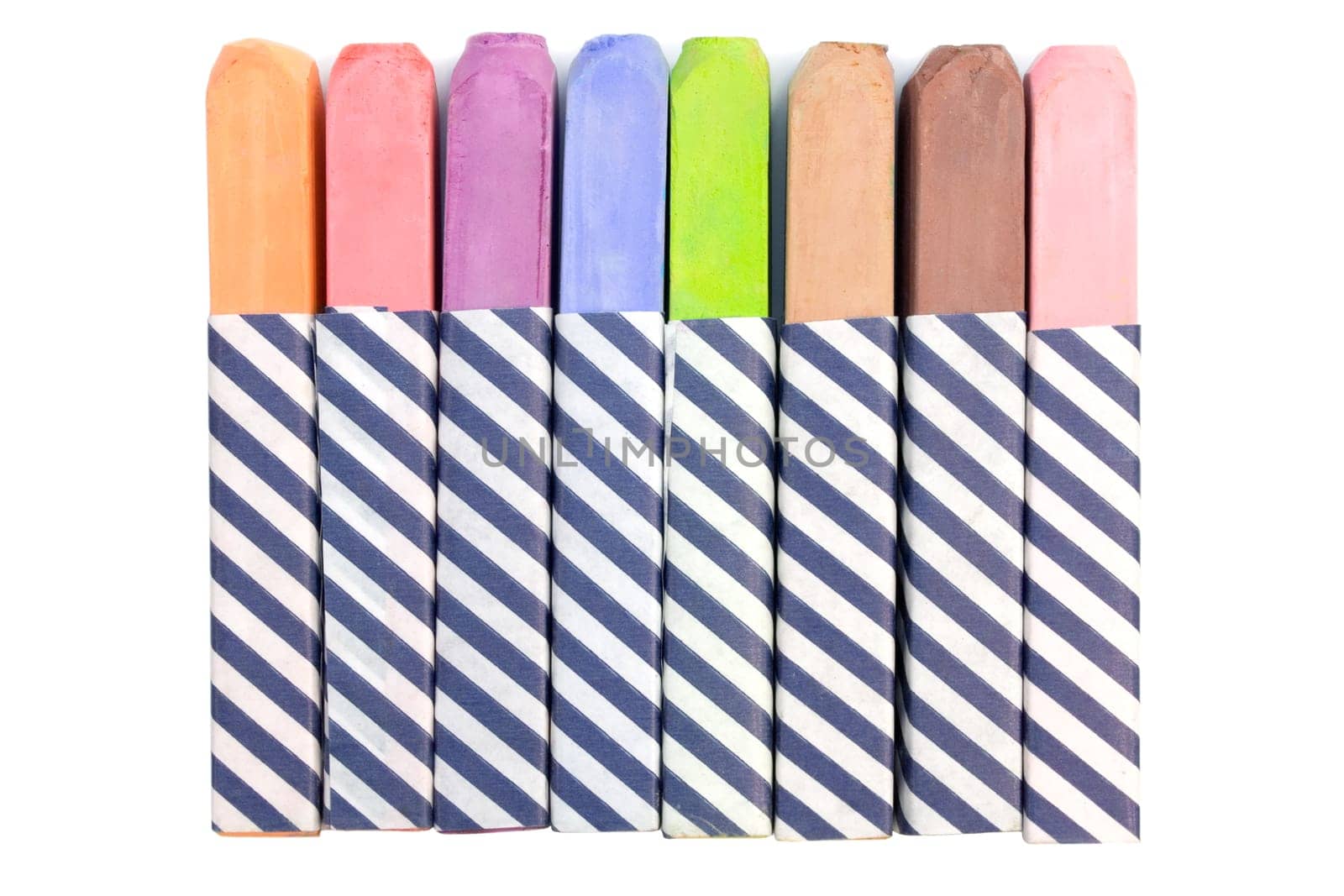 Colored crayons