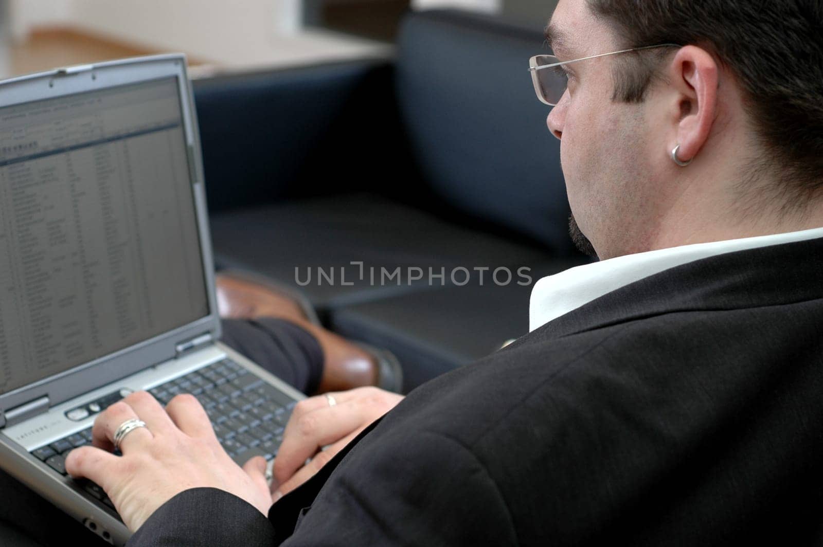 on the laptop