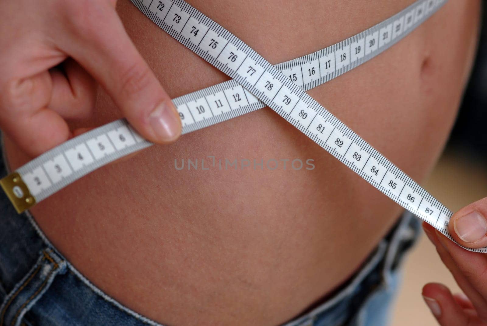 Woman takes measurements