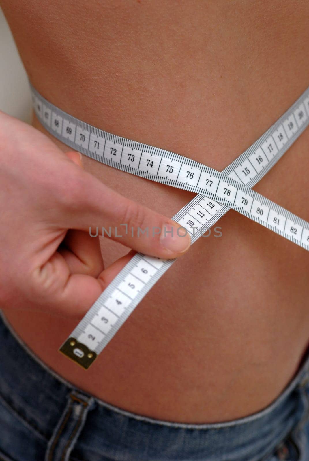 Woman takes measurements