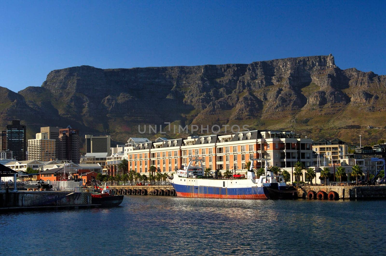 Old harbour basin at Table Mountain,Cape Town,South Africa