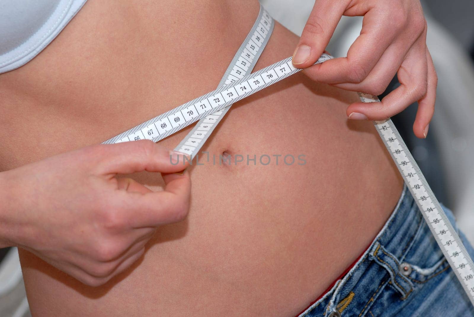Woman takes measurements