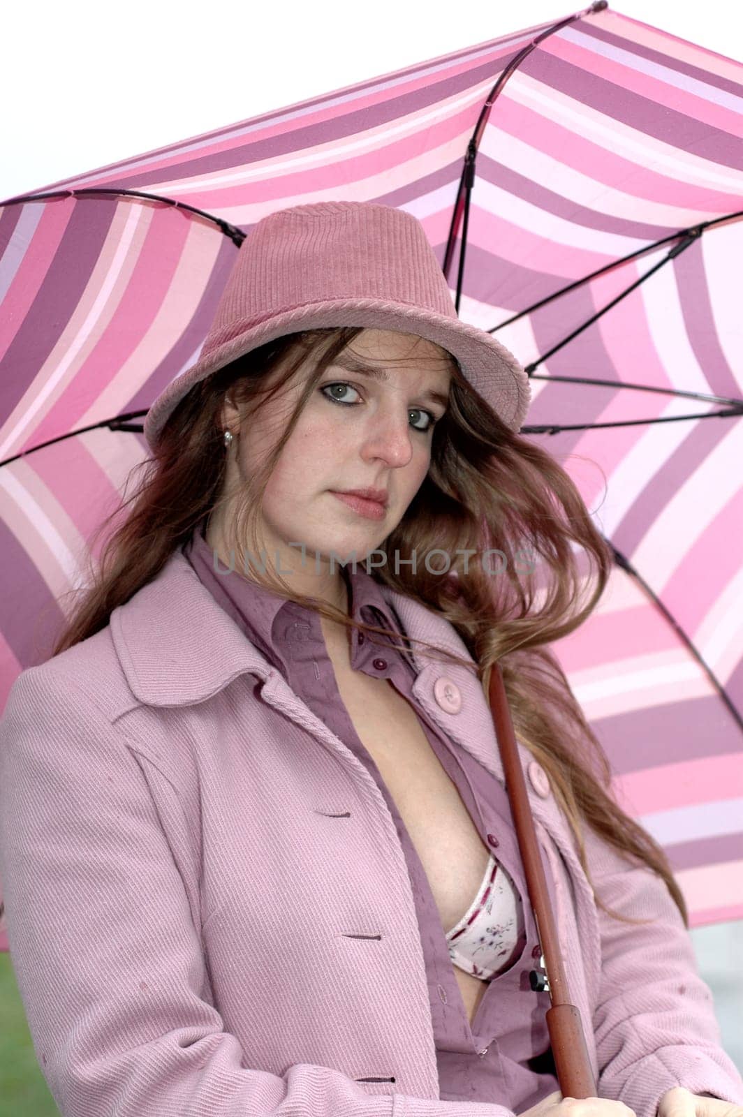 under the umbrella