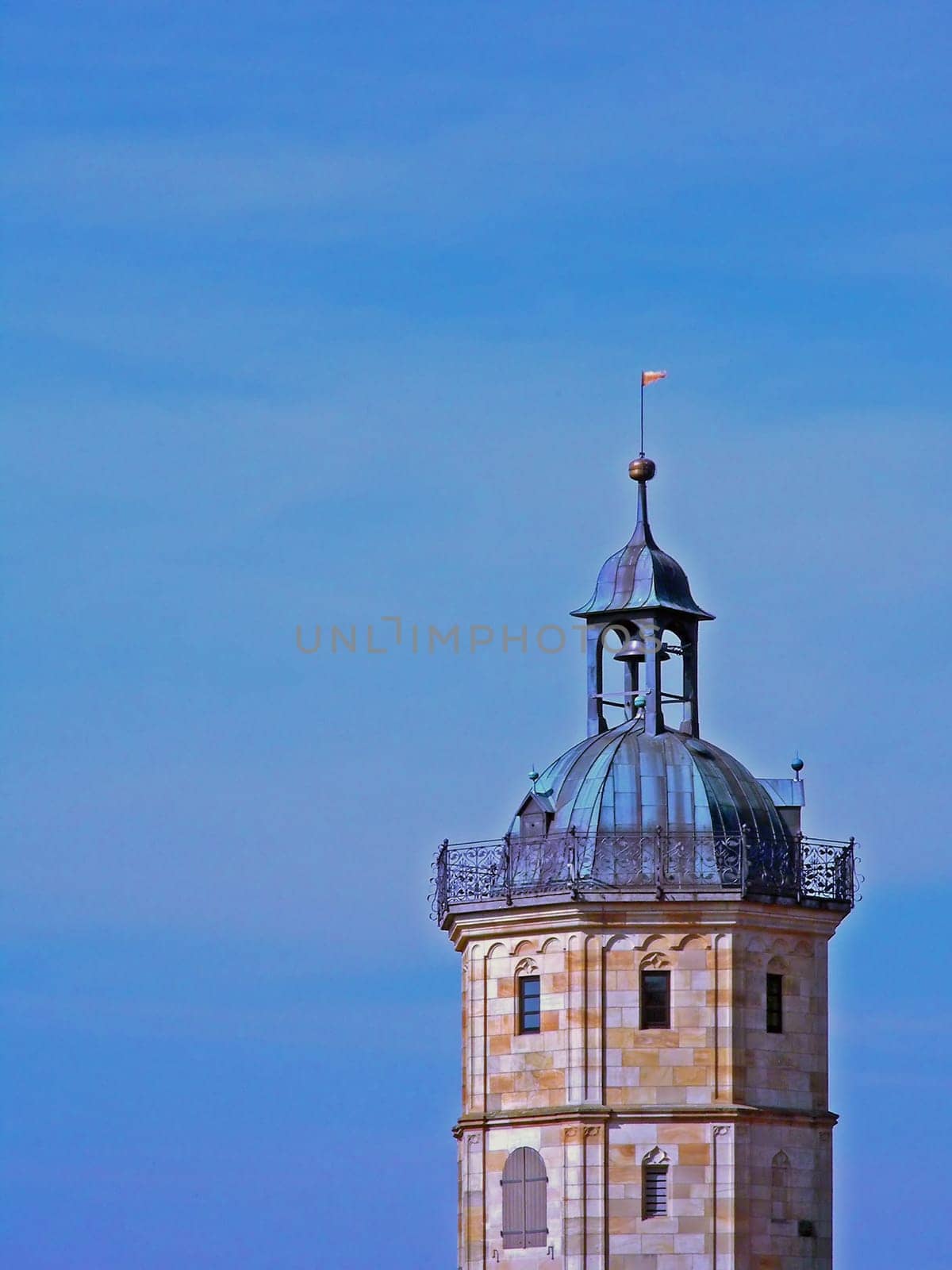 Church tower of St. Michael in Schwäbisch Hall: St. Michael's Church,with its famous staircase majestically towering over the city's market square,was consecrated in 1156 by the Bishop of Würzburg. From this period,only the lowest floors of the roma remain