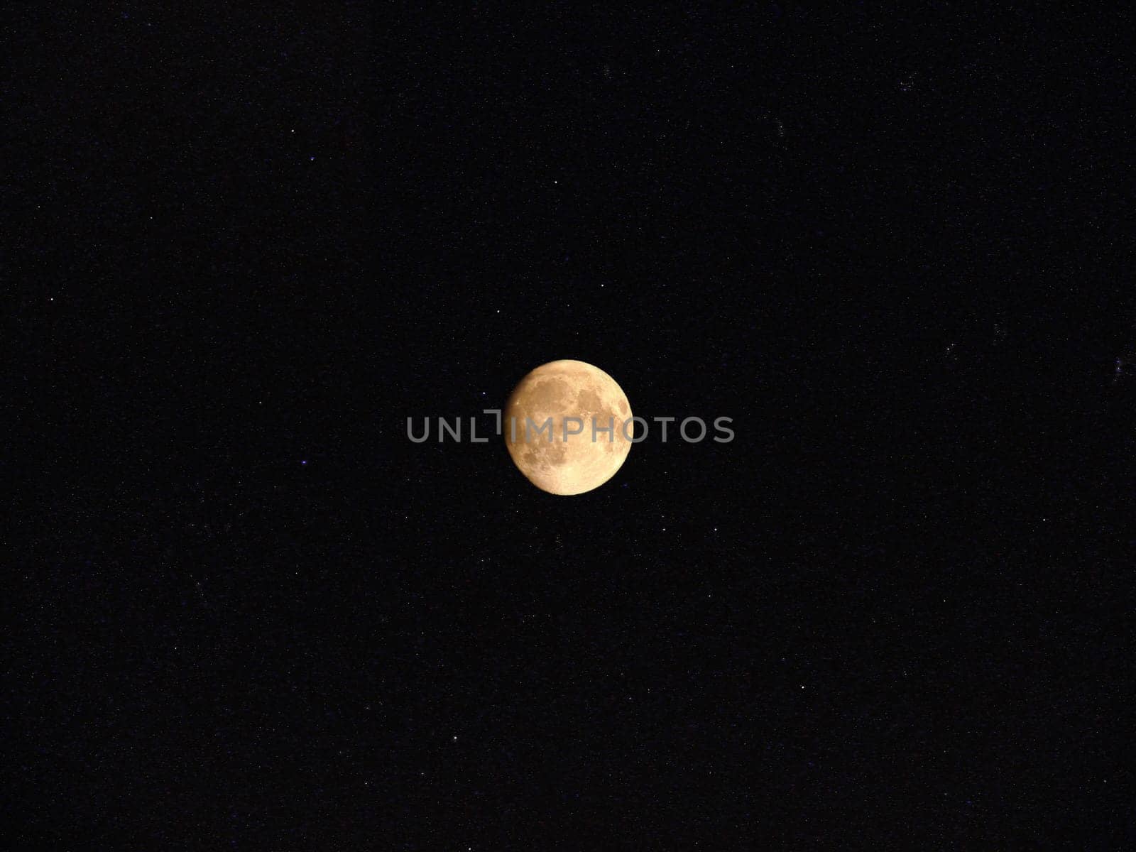 Full moon with starry sky