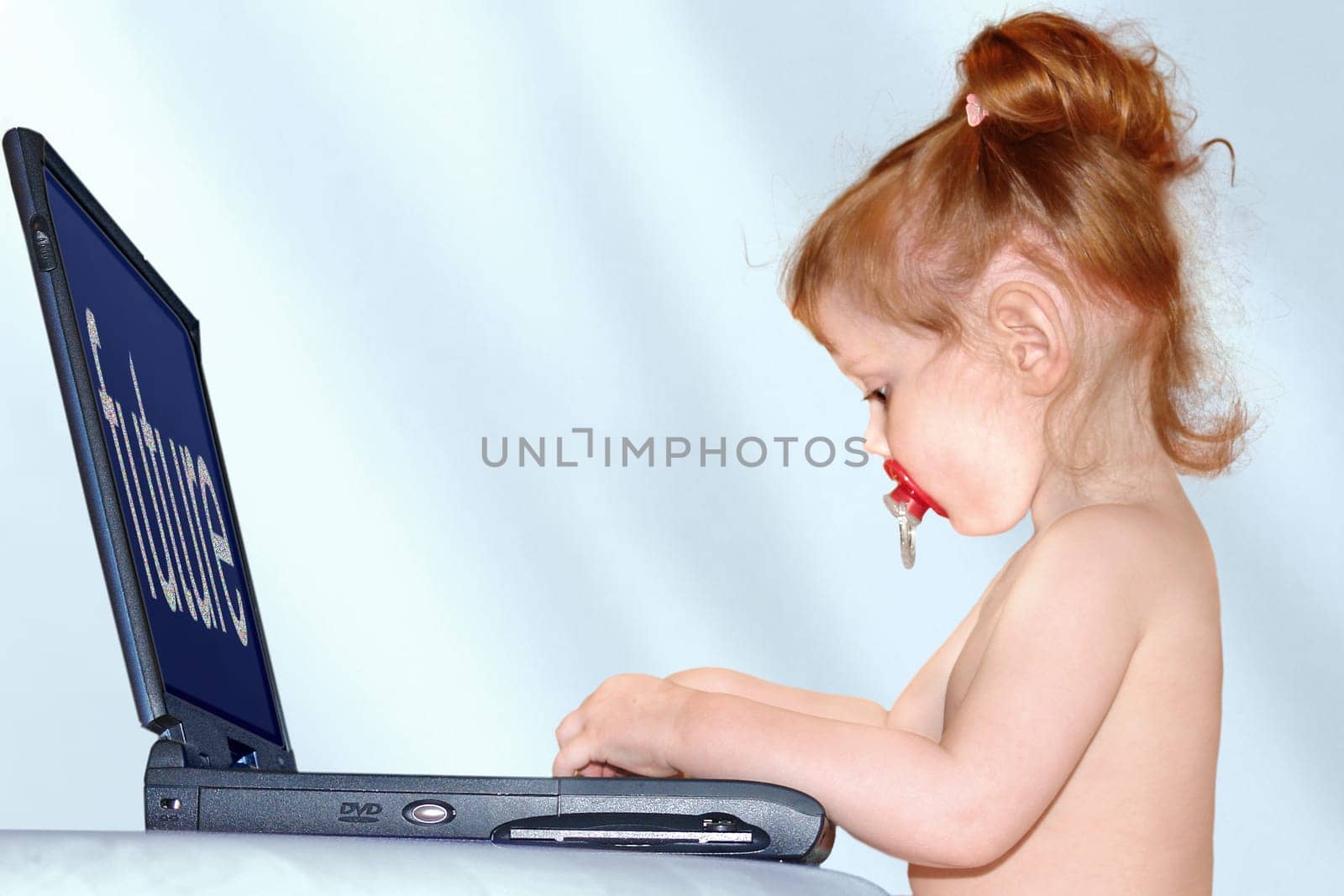 Baby on the laptop
