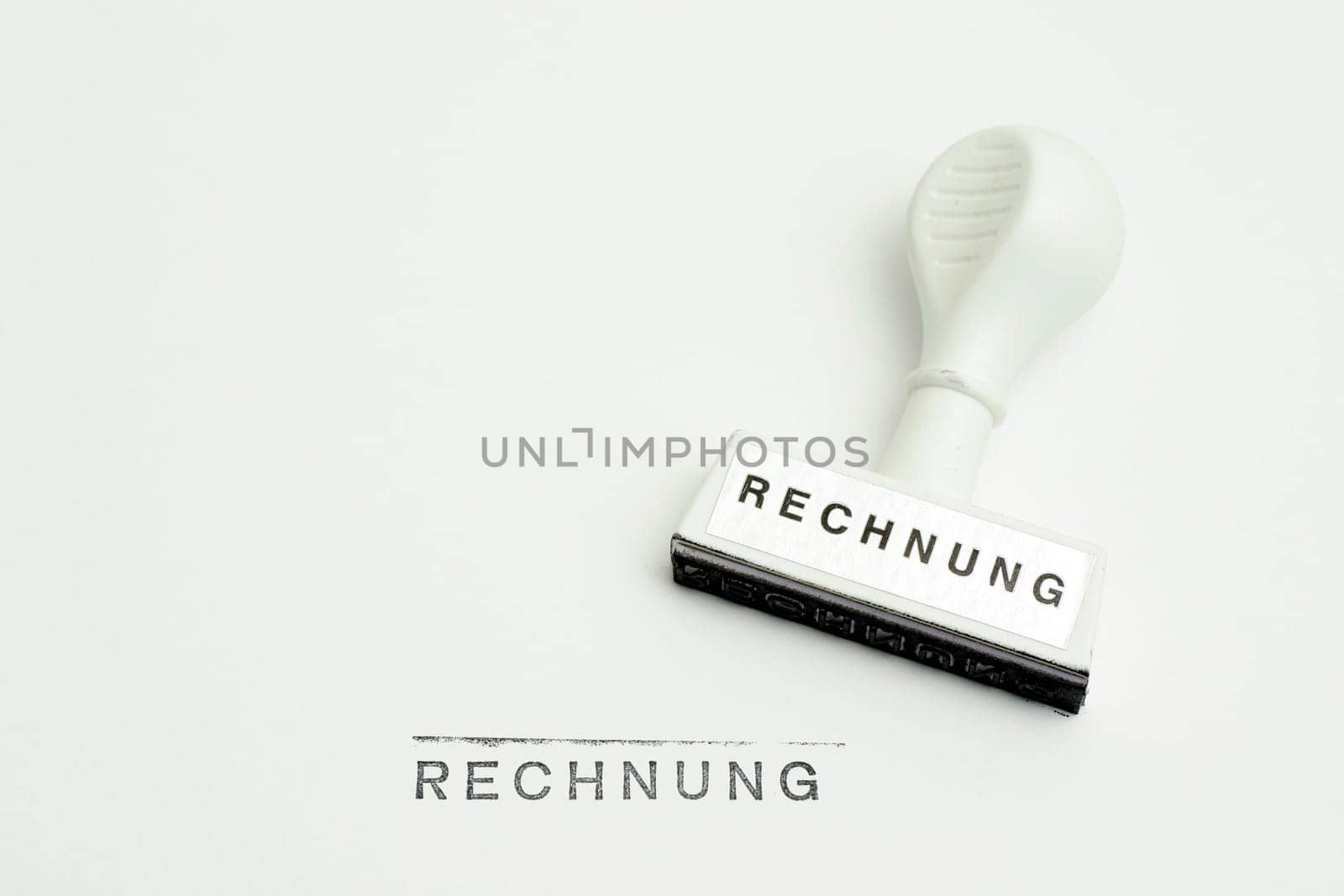 Stamp with lettering invoice