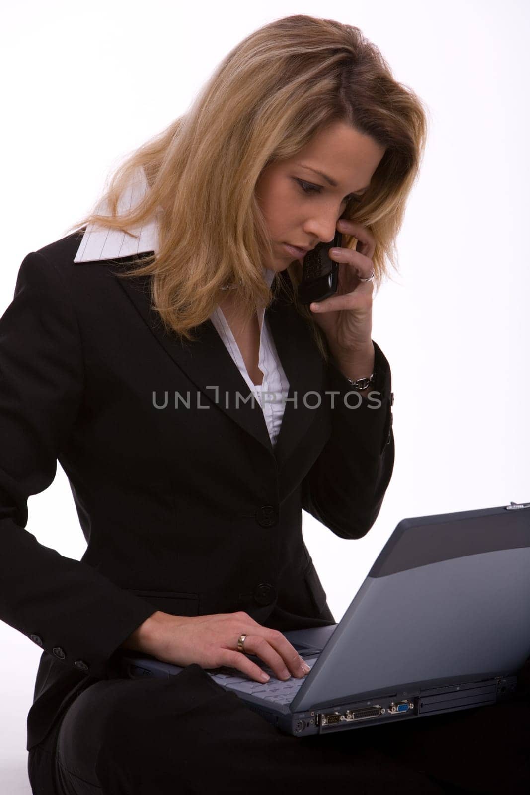 Young business woman with laptop I