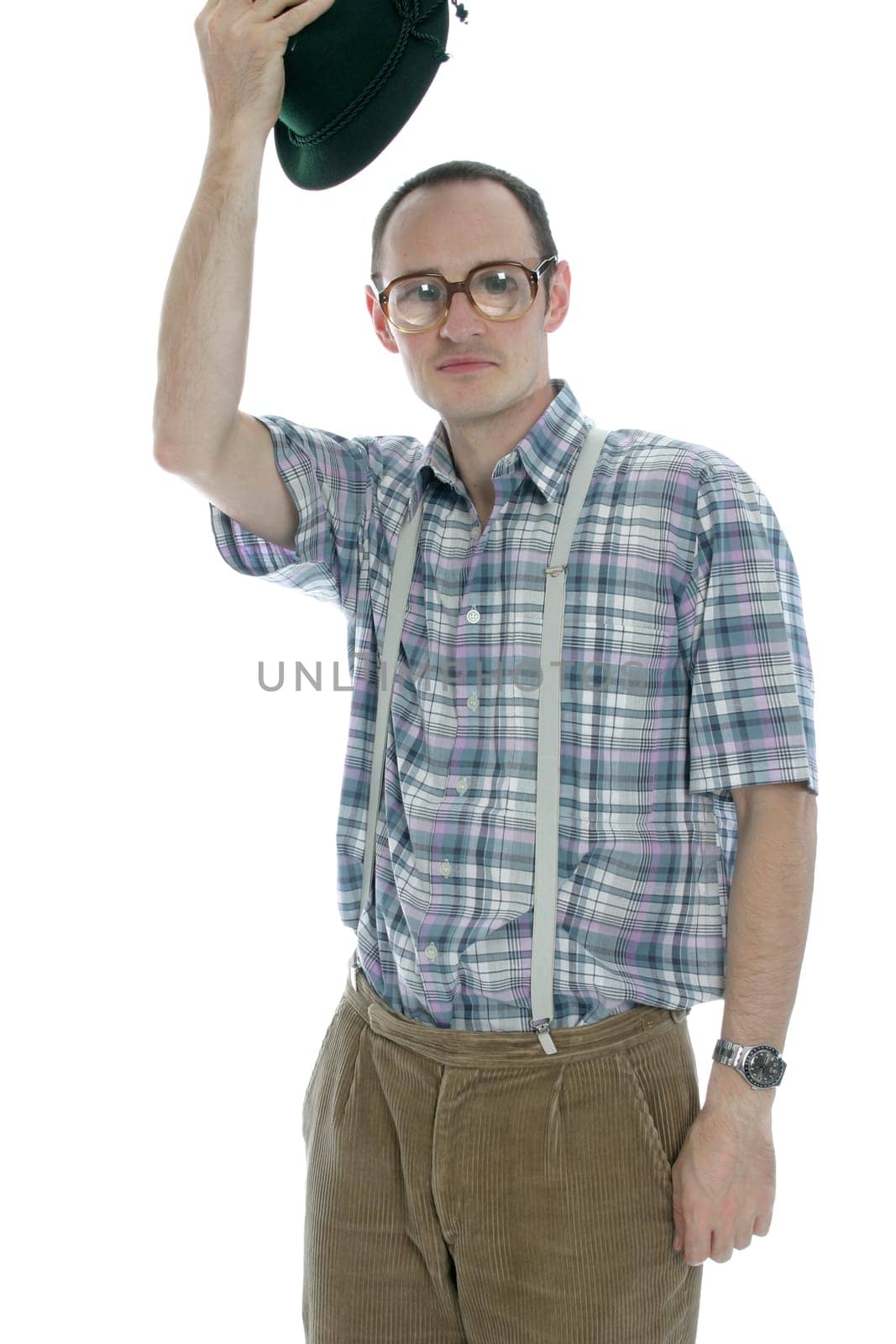 funny man with hat