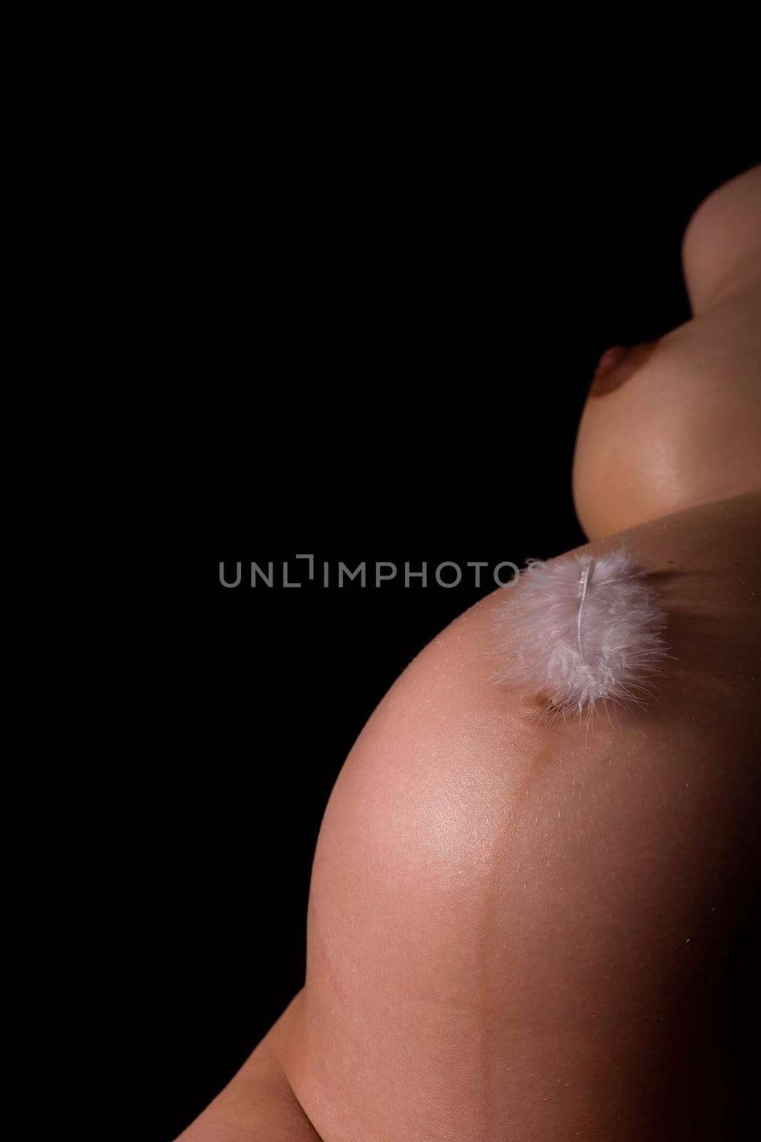 Baby bump and feather