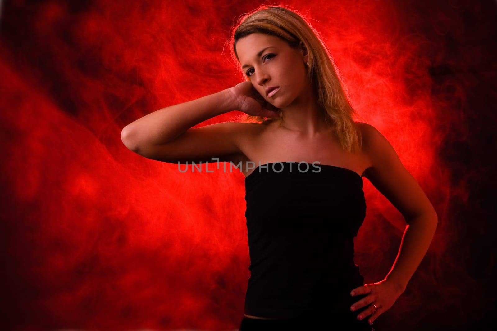 Beauty and red smoke II