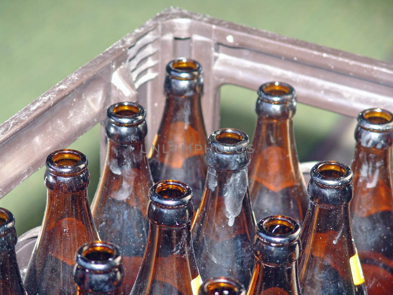 Empty beer bottles