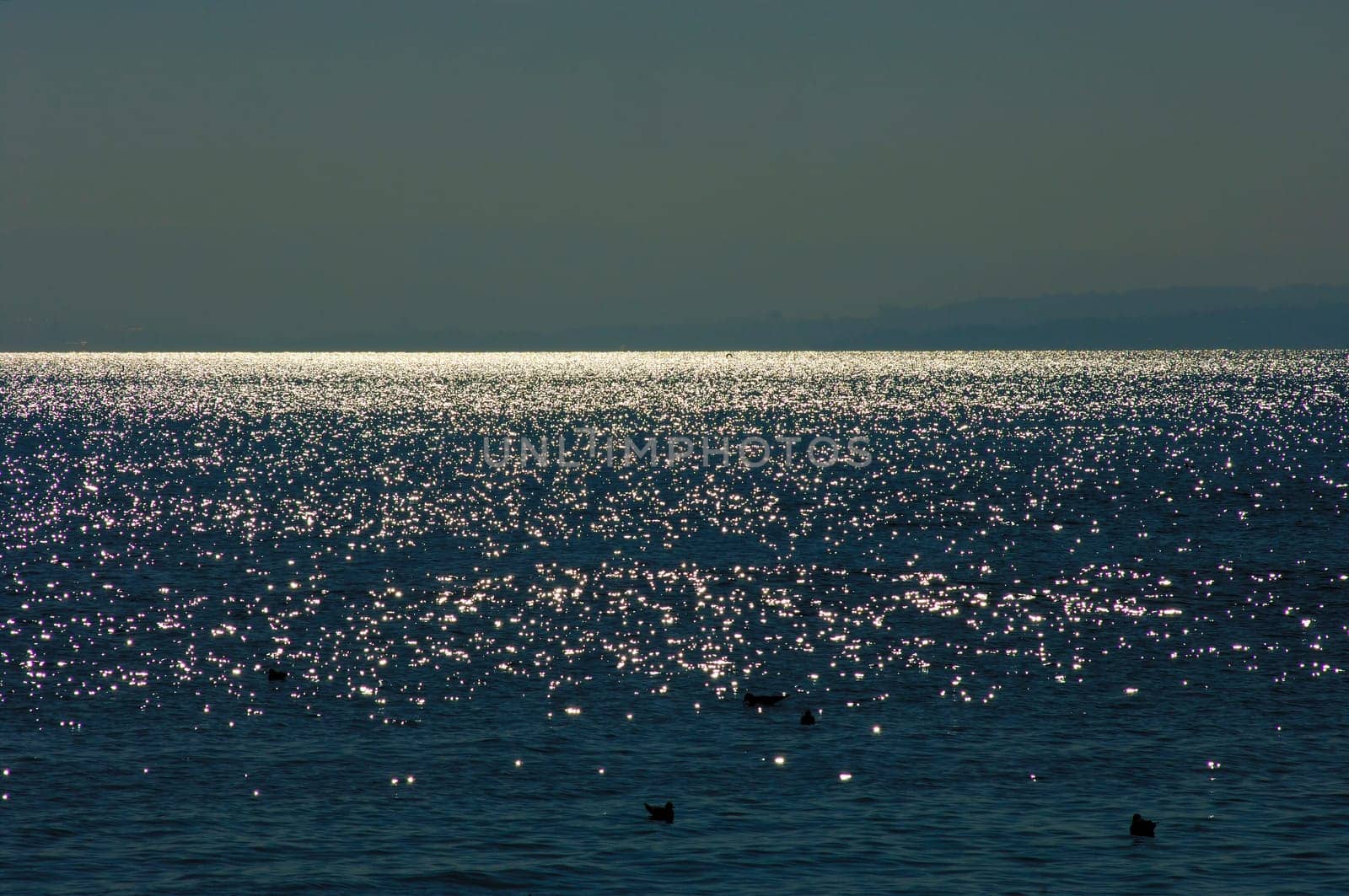 Light reflections on a lake