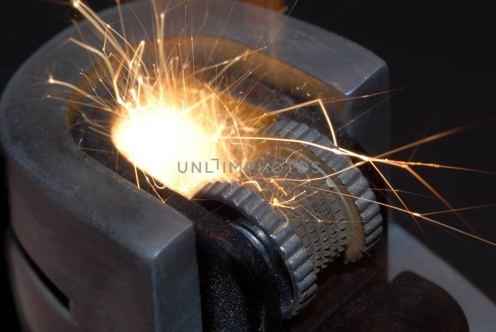 Lighter with sparks