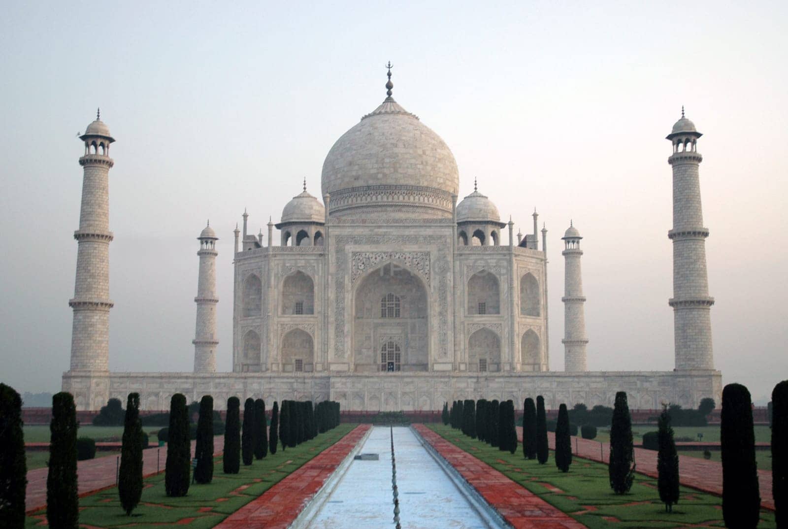 At sunrise. Getting up was worth it. There were almost no tourists on site -)