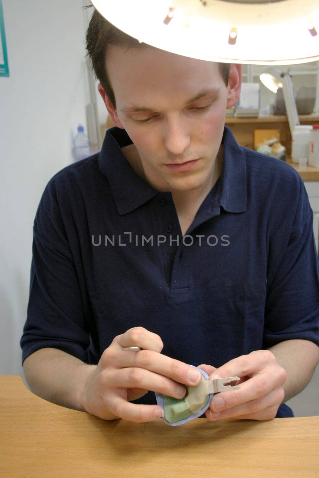 Dental technician at work