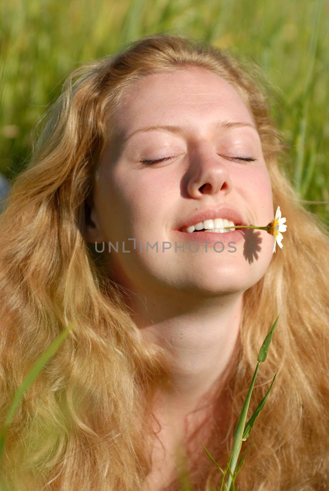 Young woman relaxed in nature