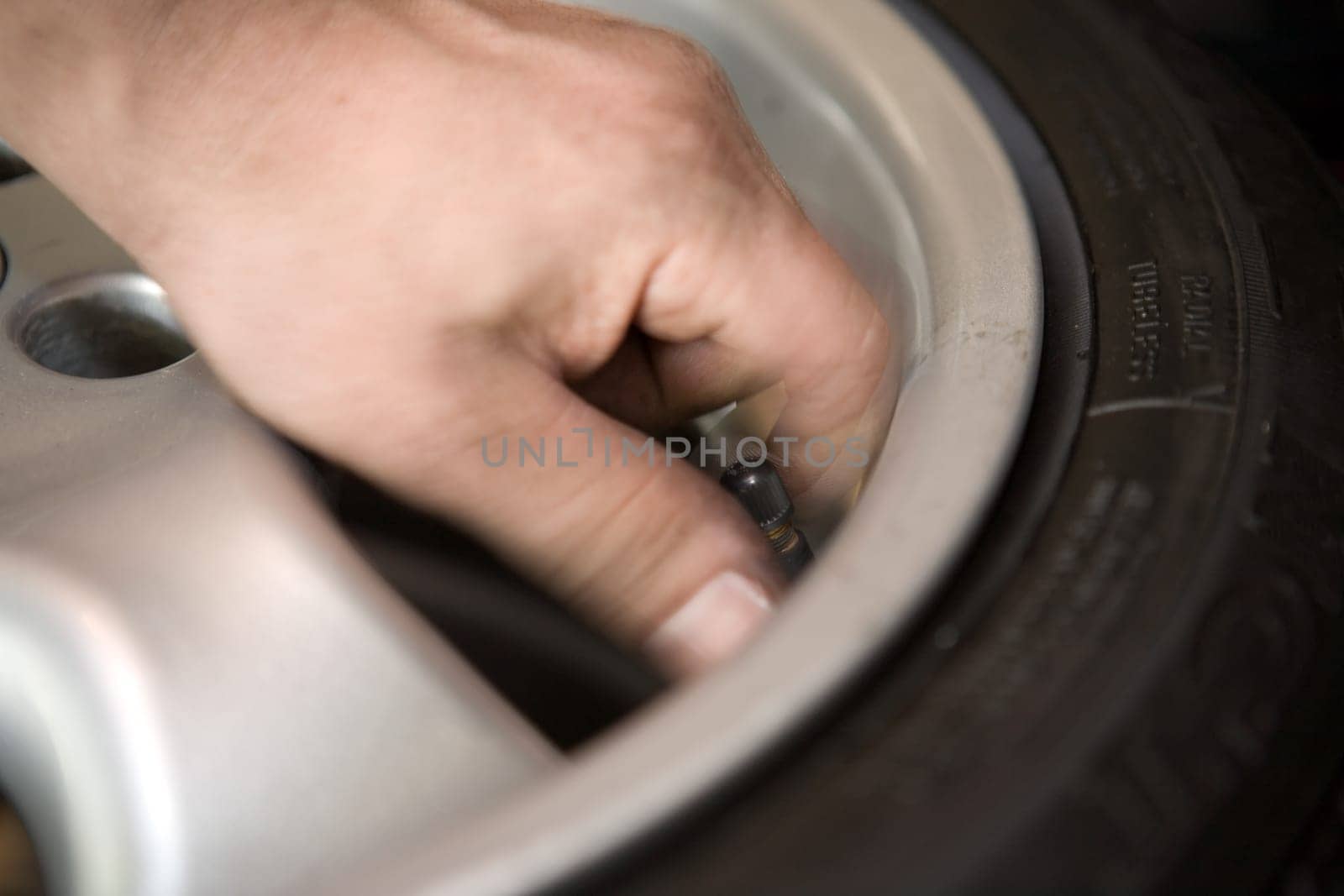 Unscrew the valve cap