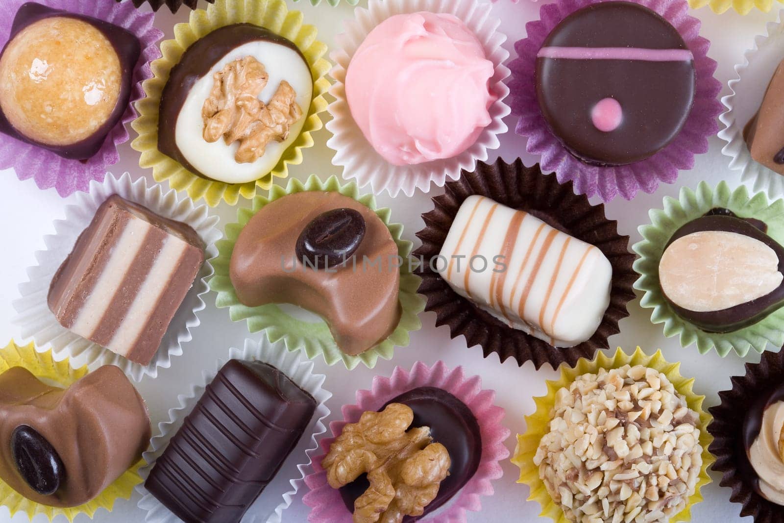 Chocolates from above. Variation.