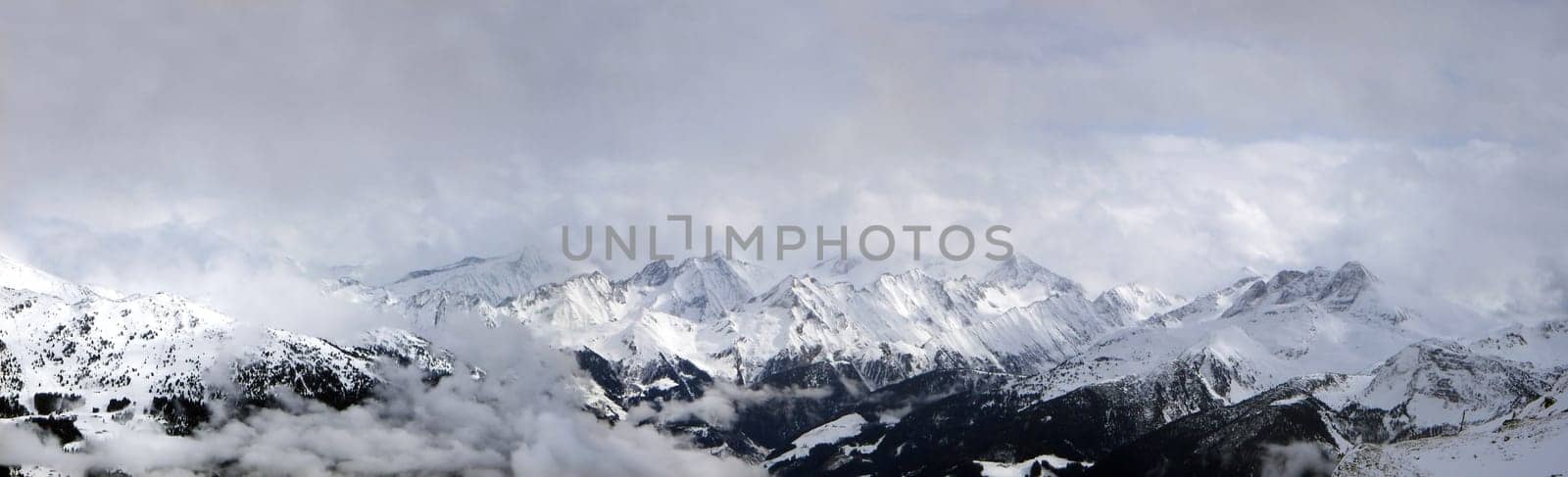 Alpine panorama winter