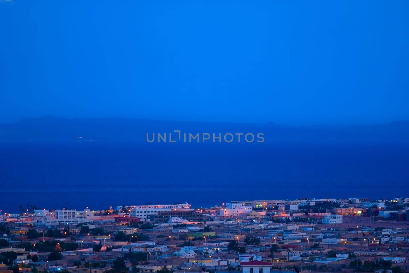 Deep blue evening at the Red Sea