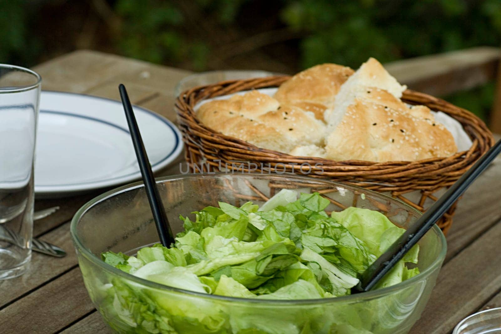 Laid table