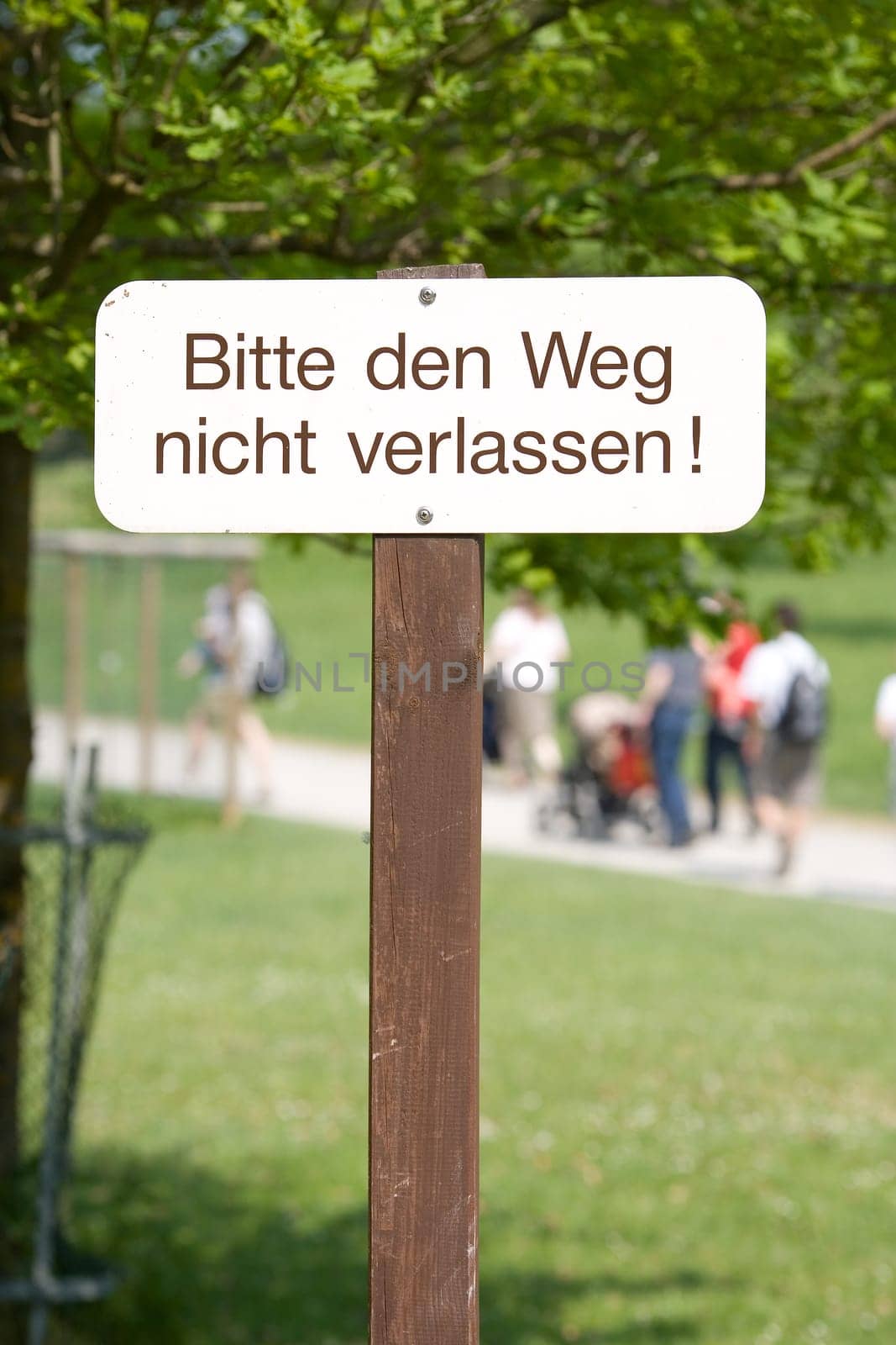 Please do not leave the path