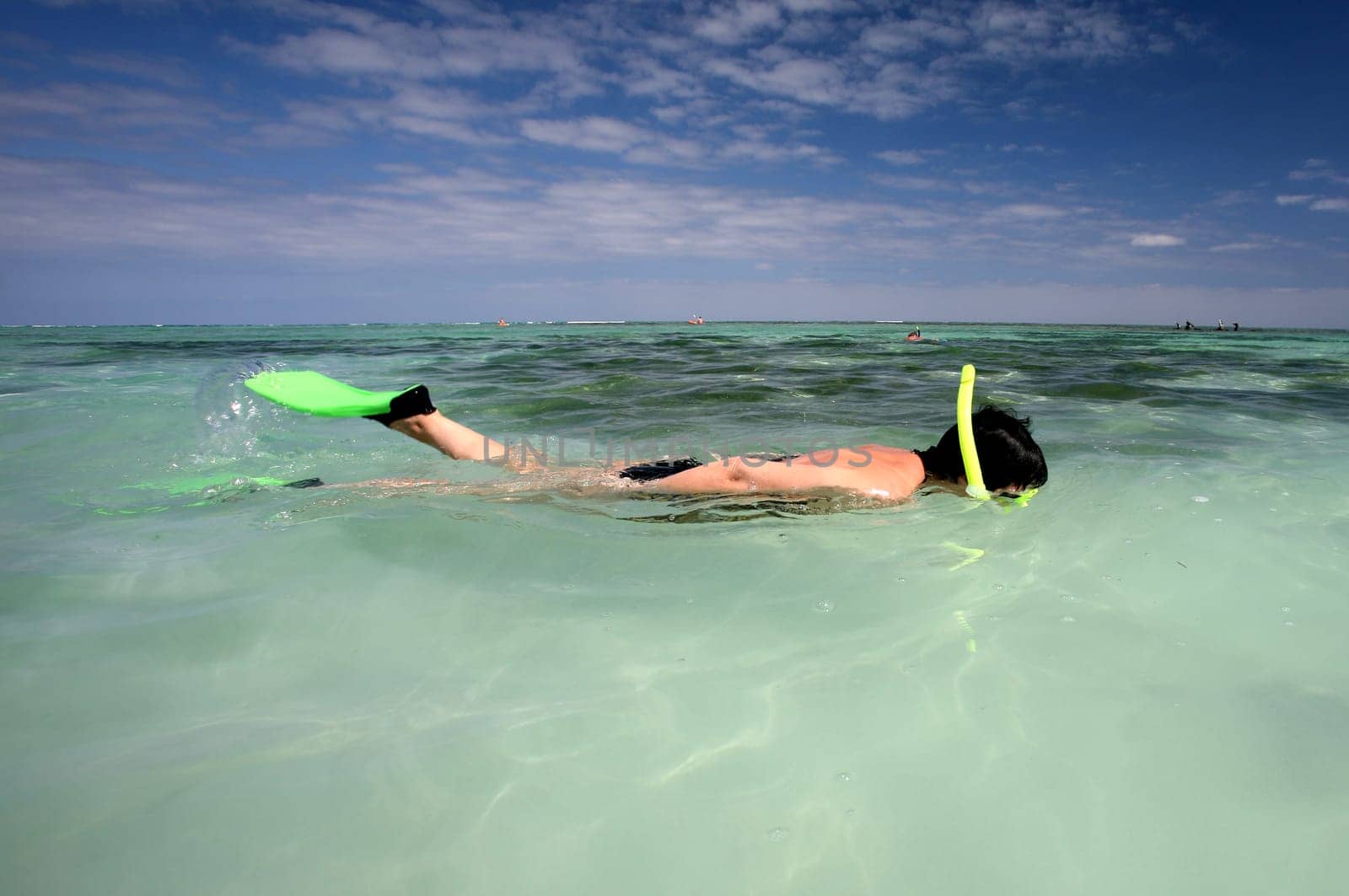 in the snorkeling paradise