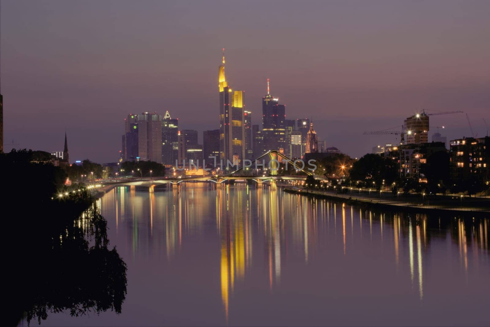 Skyline Frankfurt am Main at night