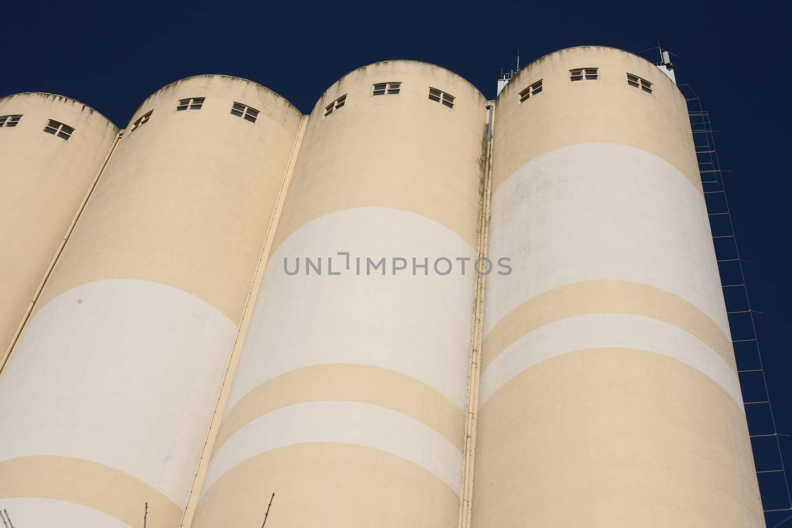 Grain silos of a mill