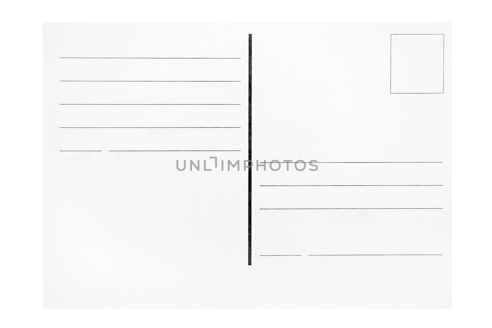 Blank postcard