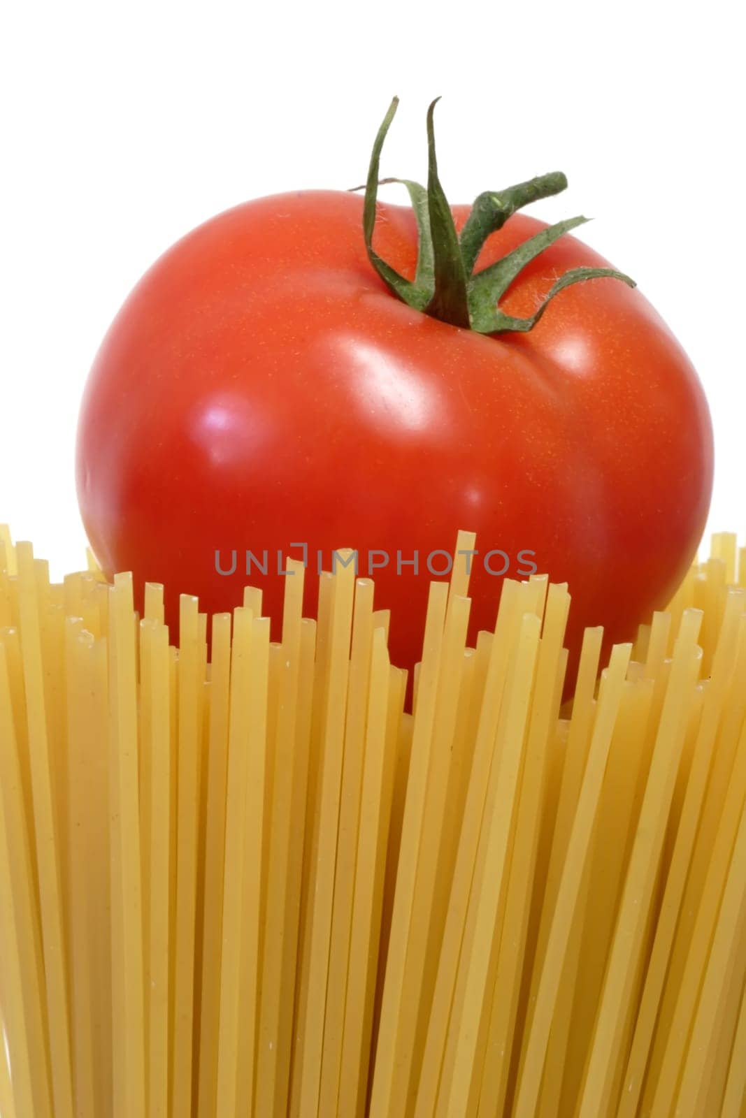 Tomato on spaghetti