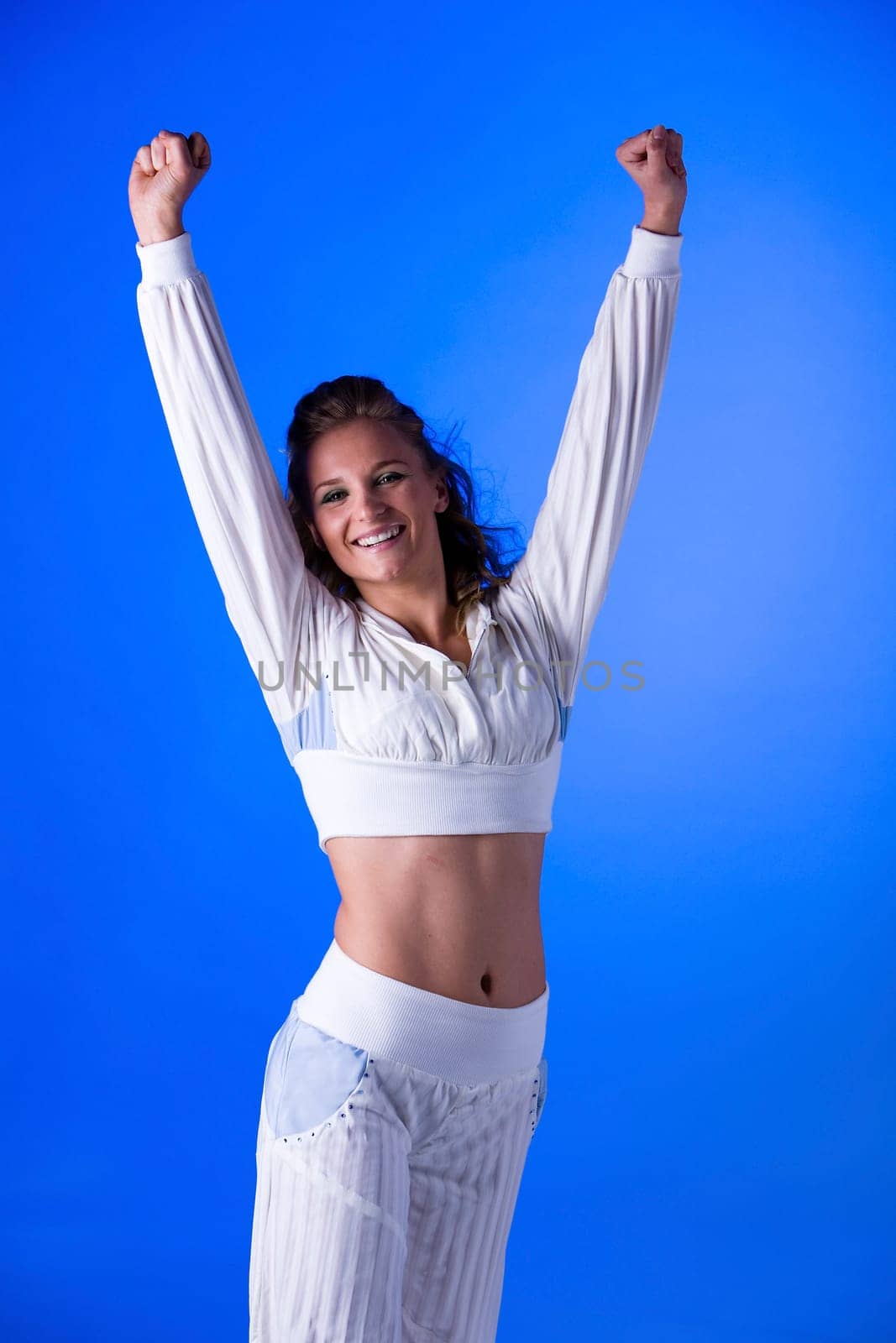 Victorious young woman
