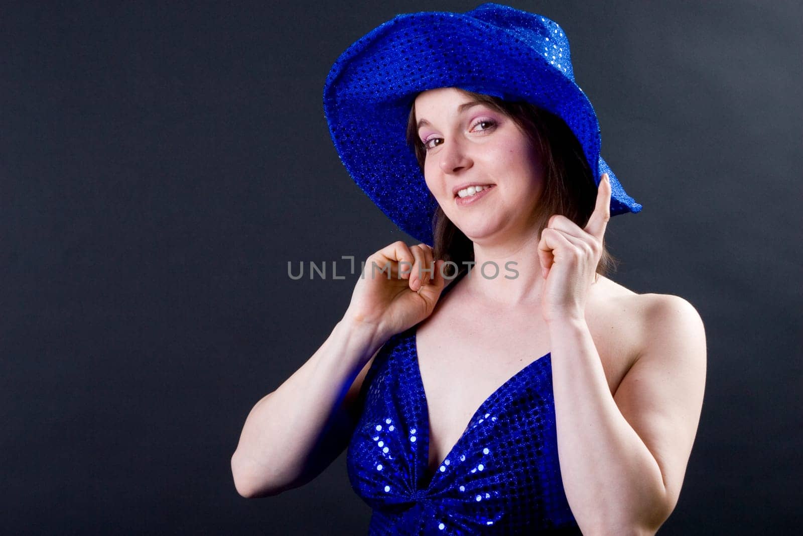 Sabine with blue hat