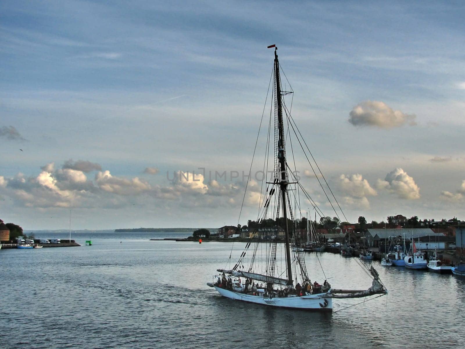 Traditional ship in the port of Sønderborg