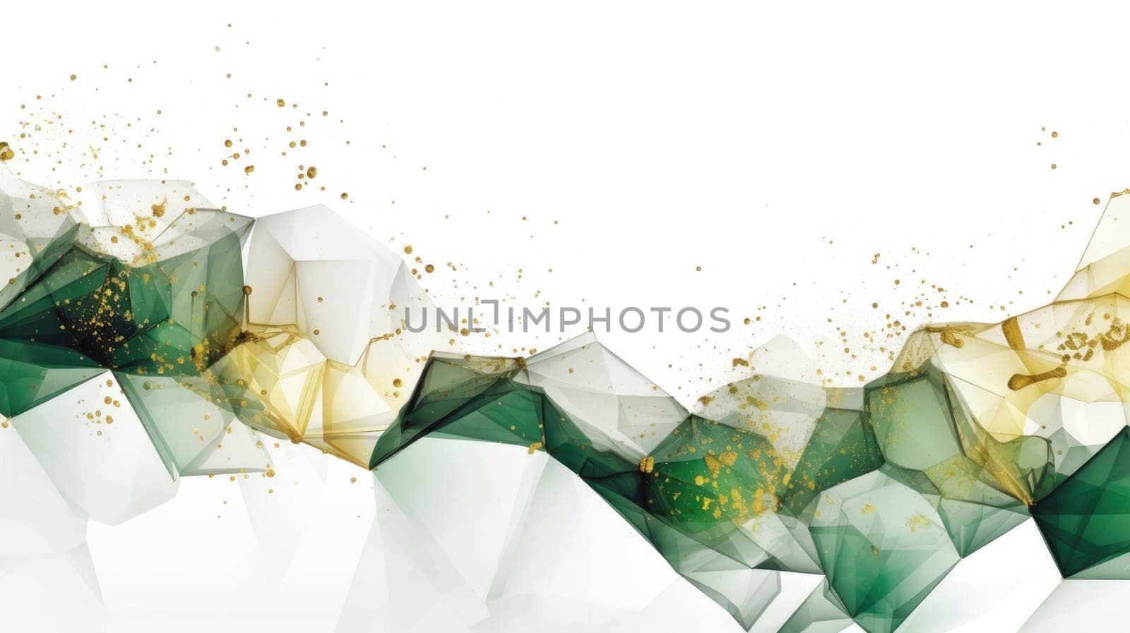 Abstract watercolor artwork mixed with buzzy geometric shapes for background of social media banner generative AI image