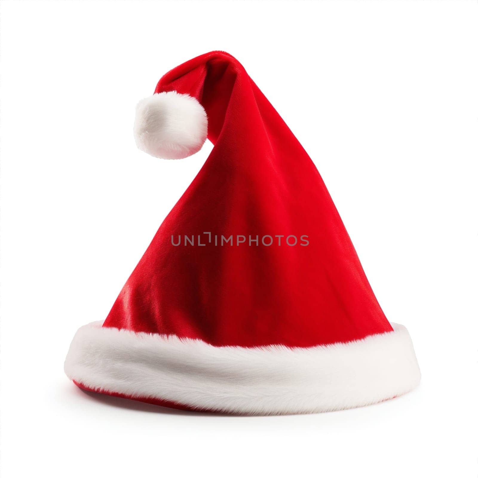 Background santa celebrate december white fur christmas claus winter cap hat holiday red claus object isolated seasonal symbol santa