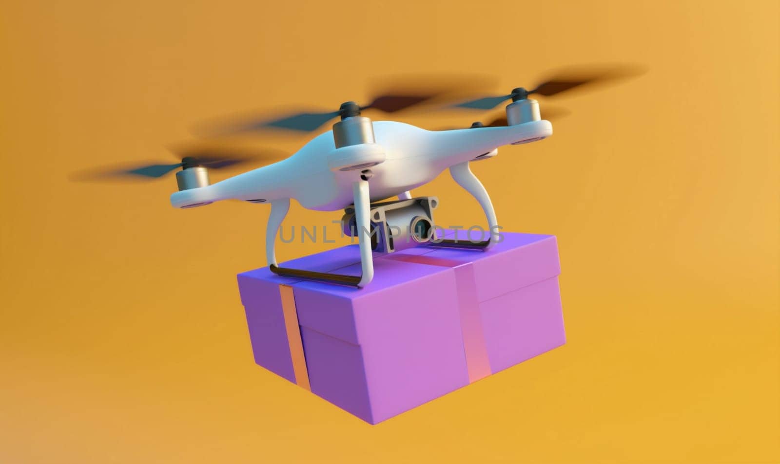 fly delivery technology deliver fast drone helicopter remote smart flying aircraft future distribution industry cardboard air cargo transport service blue. Generative AI.