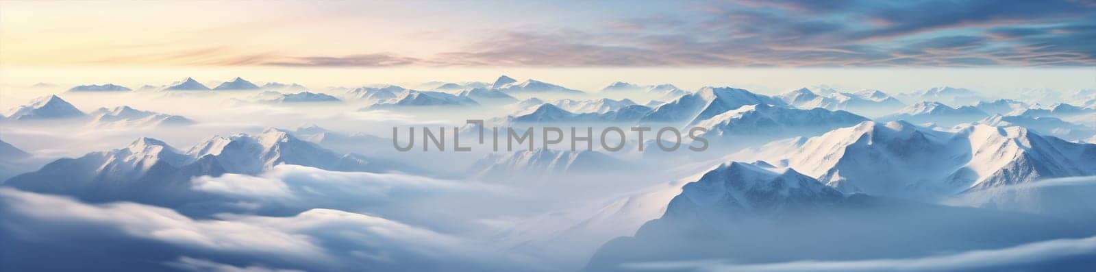 Winter water travel blue panorama north landscape mountain island nature arctic snow by Vichizh