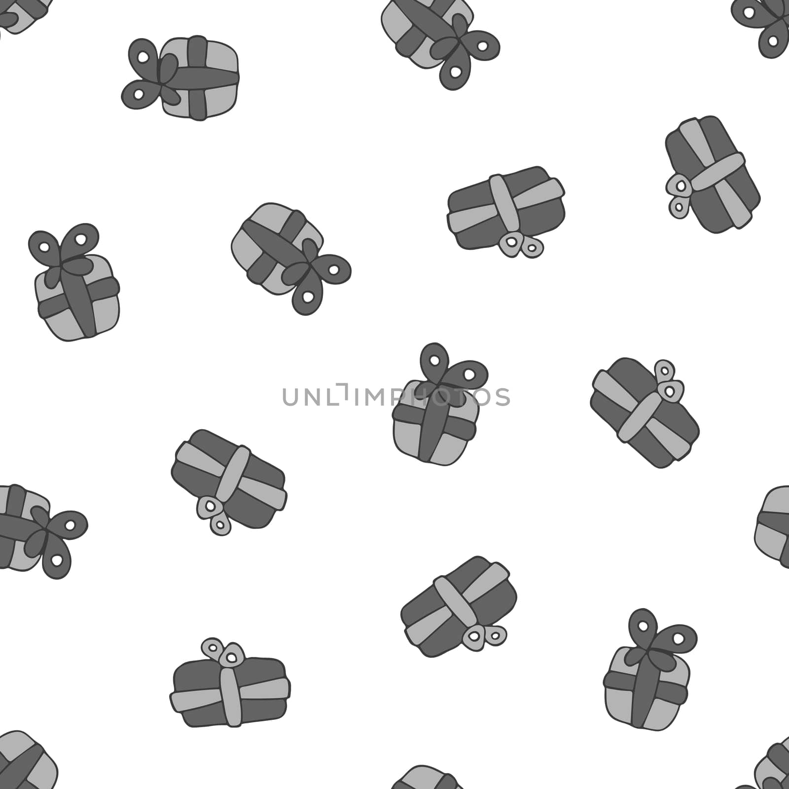 Christmas Doodle Background. Christmas, xmas and New Year Seamless Pattern for Party Decoration, Card, Wrapping Paper, Textile Design.