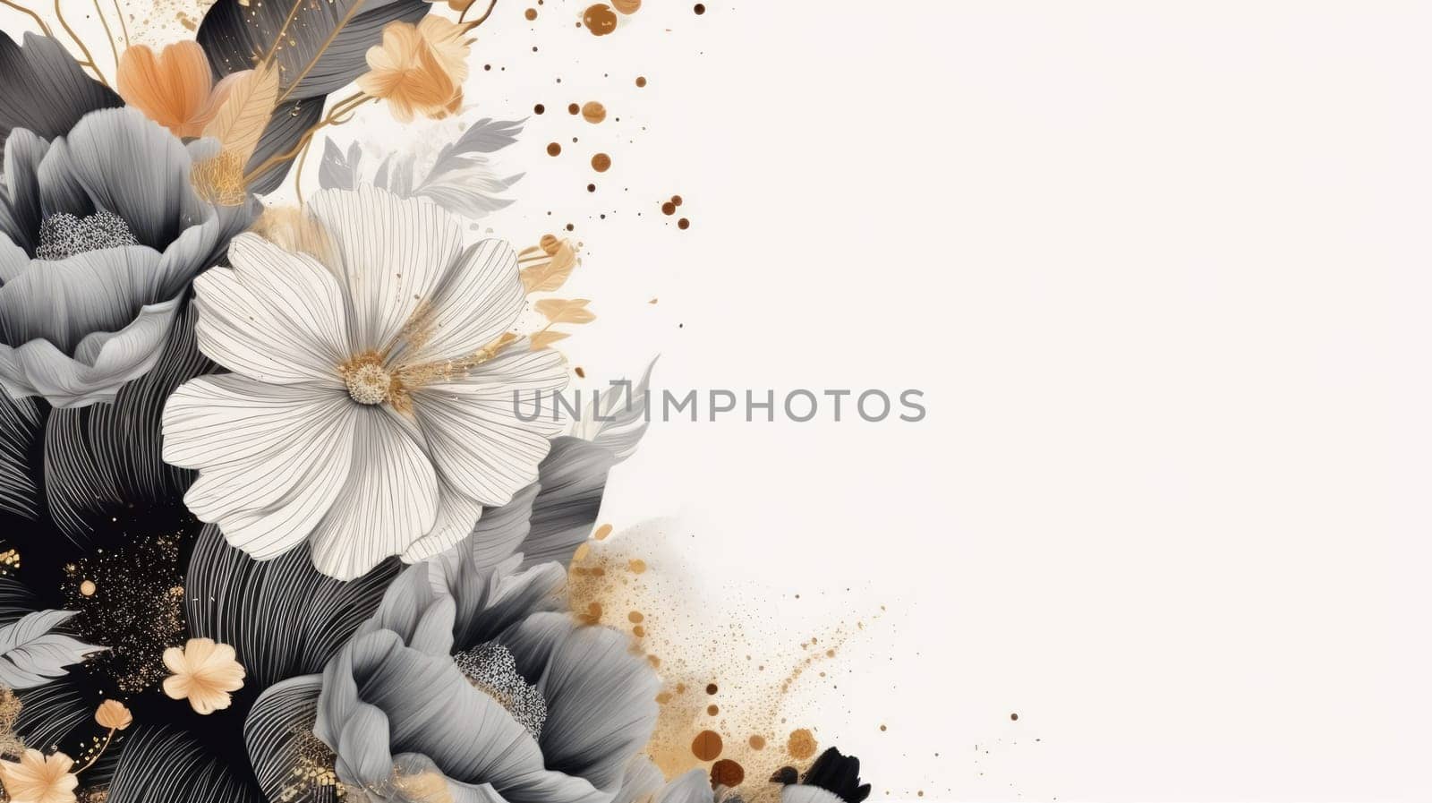 Watercolor abstract design for background wedding or buzzy social media banner by biancoblue