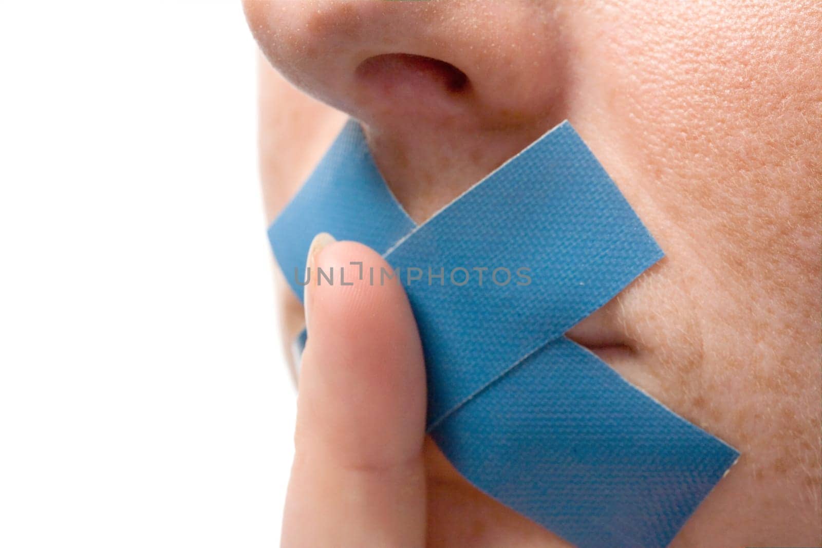 Censored woman is silent