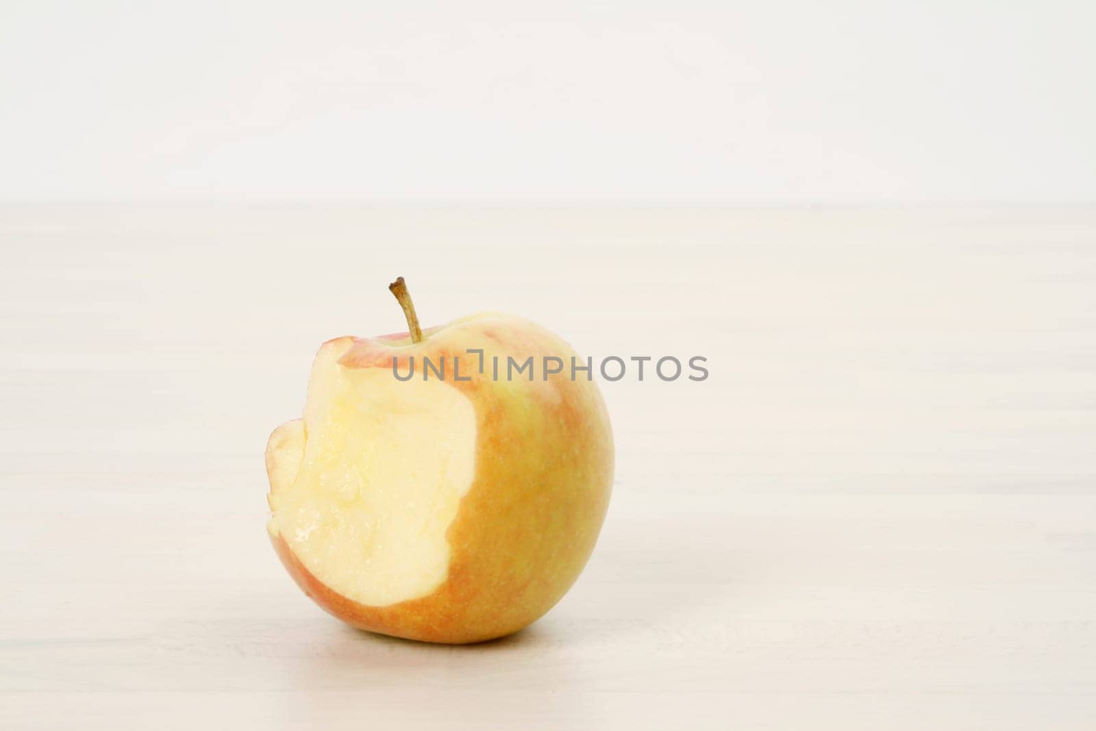 Apple on tabletop