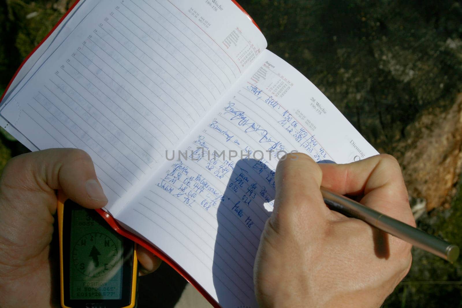 Notes and GPS receiver